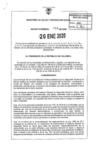 Decreto No. 064 de 2020