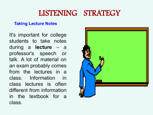 Listening Strategy
