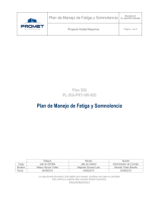 PL-SGI-PRY-HR-005 Plan de Manejo de Fatiga y Somnolencia Rev.0