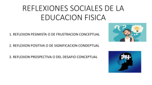REFLEXIONES SOCIALES DE LA EDUCACION FISICA expocicion