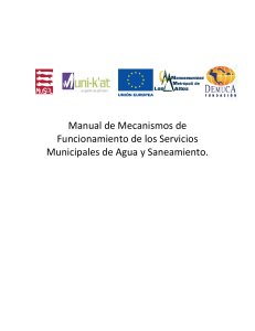 PRODUCTO 02 MANUAL DE MECANISMOS DE FUNCIONAMIENTO DE LOS SERVICIOS MUNICIPALES DE AGUA Y SANEAMIENTO
