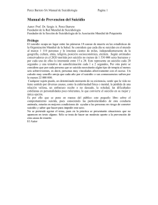 Manual para la prevención del Suicidio Dr. Sergio A. Perez Barrero