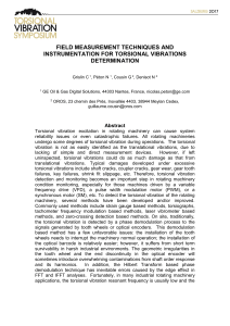 Péton Field measurement tecchniques and instrumentation for torsional vibrations determination