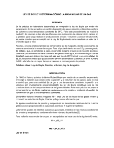INFORME 1. LEY DE BOYLE-MASA MOLAR