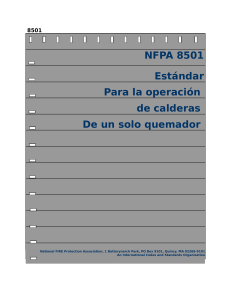 NFPA-8501Calderas de Un Solo Quemador