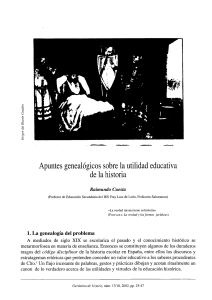 Apuntes genealógicos sobre la utilidad educativa de la historia