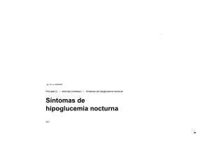 Hipoglucemia nocturna 2ONA revisio