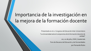 Fernando Rubio formación docente e investigación educativa