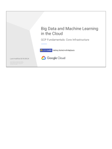 5 - Big Data and Machine Learning in the Cloud