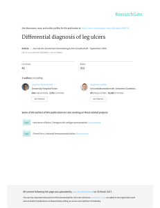 Differential diagnosis of leg ulcers