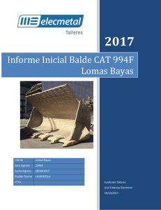 Inf. Inicial Balde CAT 994F Ex. BKS 3002 PCL-18514 Lomas Bayas GN°22443 Rev.0