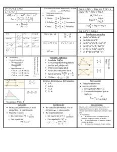 Fórmulas Matemática para PTU 