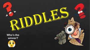 RIDDLES S-A