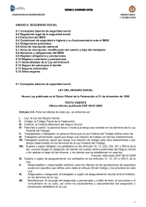 MATERIAL DE ESTUDIO DERECHO LABORAL -UNIDAD 6.  SEGURIDAD SOCIAL