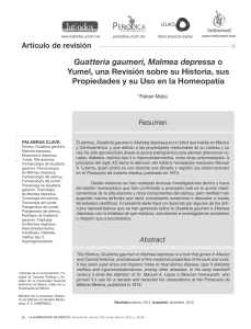 Guatteria gaumeri, Malmea depressa o Yumel, una Revisión sobre su Historia, sus Propiedades y su Uso en la Homeopatía