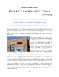 GameStop o la venganza de los memes