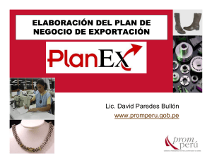 Elaboración de un Plan de Negocio de Exportación (Modulo III)