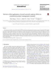 Review of the application of SNA in construction project management research