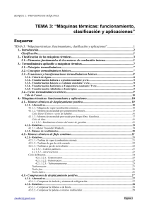Tema 3. Máquinas térmicas, funcionamiento, clasificación y aplicaciones