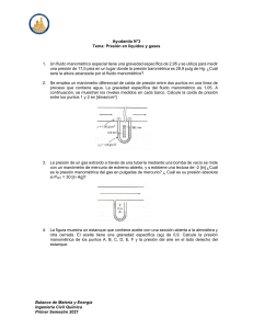 Problemas de Presión en Líquidos y Gases - Ingeniería