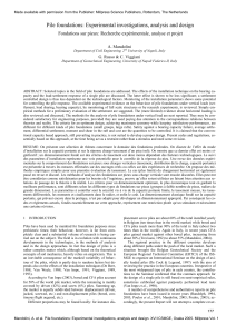 Mandolini A. et al. Pile foundations - Experimental investigations analysis and design.