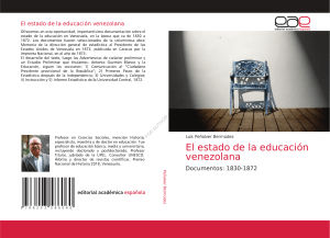 EL ESTADO DE LA EDUCACIÓN EN VENEZUELA 1830-1872 / Luis Peñalver Bermúdez