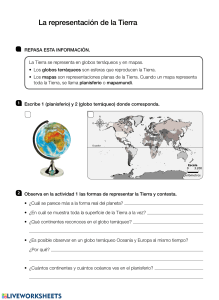 Representación de la Tierra: Ficha de Ciencias Sociales