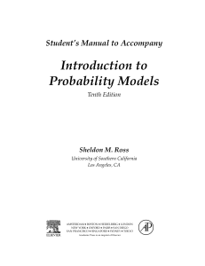 Sheldon M Ross-Introduction to Probability Models, Student Solutions Manual (e-only)  Introduction to Probability Models 10th Edition-Academic Press (2010) (1)