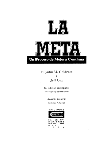 Libro La Meta, Goldratt, Eliyahu ( PDFDrive )