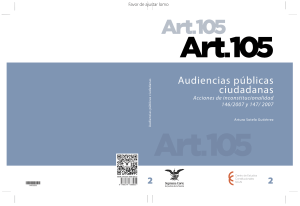 Audiencias públicas ciudadanas art. 105 - SCJN