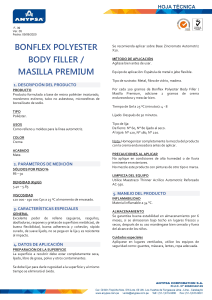 BONFLEX POLYESTER BODY FILLER - MASILLA PREMIUM