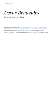 Oscar Benavides - Wikipedia, la enciclopedia libre