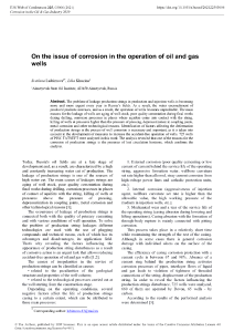 On the issue of corrosion in the operation of oil and gas wells   Enhanced Reader