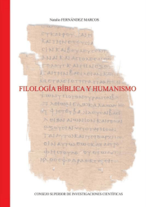 Natalio Fernández Marcos. Filología bíblica y humanismo (I.1-3)