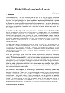 documento informe 1 (03) Persona de Jesus. El Jesús Histórico a la luz de la exégesis reciente