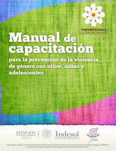 Manual de Capacitación para la Prevención de la Violencia de Género con Niños, Niñas y Adolescentes