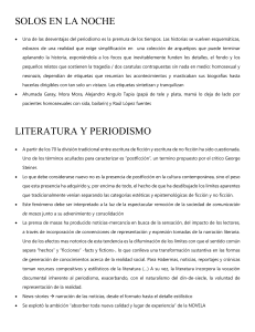 SOLOS EN LA NOCHE - LITERATURA Y PERIODISMO (PUNTEOS)