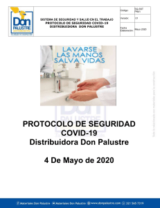 Protocolo de BioSeguridad Covid-19 Don Palustre - 4 Mayo 2020 (1)