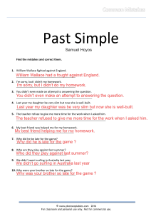 past simple common mistakes freebie (2)