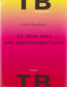 24 ideas para una psicoterapia breve-Mark Beyebach