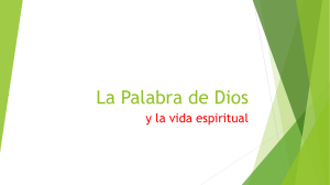 La Palabra de Dios y la vida Espiritual