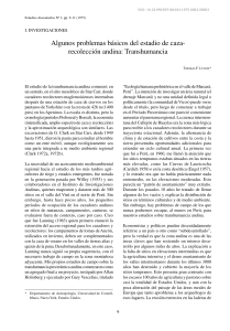 Thomas Lynch-algunos problemas básico de lestadio de la caza y recolección andina