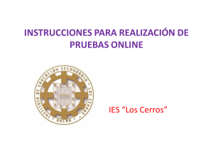 Indicaciones pruebas online Cerros