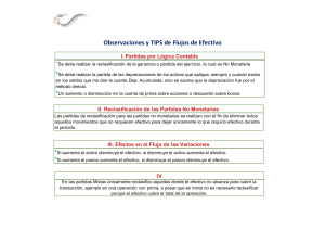 Observaciones y TIPS Flujos de Efectivo