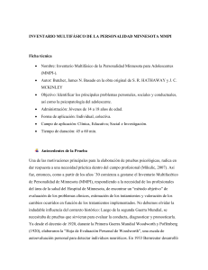 MMPI-A: Inventario de Personalidad para Adolescentes - Ficha T&eacute;cnica