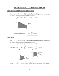 Aplicaciones de la Integral de Riemann