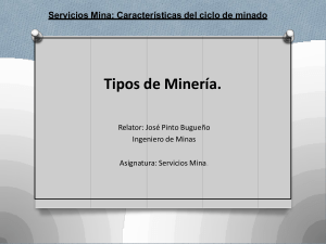 CATEDRA 1 SERVICIOS MINA (tipos de minería)