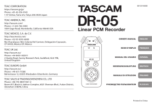 Tascam DR-05 Manual del usuario SP