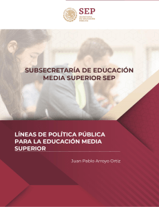 3. Líneas de Política Pública para la Educación Media