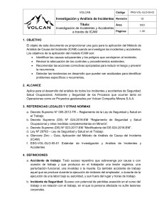 PRG-VOL-GLO-05-02 Investigación de incidentes y accidentes a través de ICAM